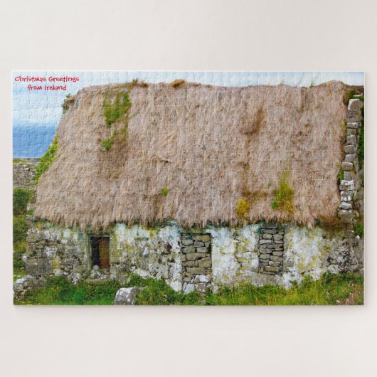 Oude Ierse Cottage Galway Ierland. Legpuzzel (Horizontaal)