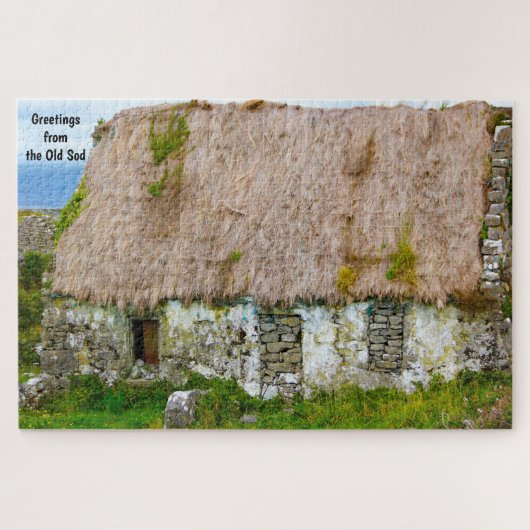 Oude Ierse Cottage Galway Ierland. Legpuzzel (Horizontaal)