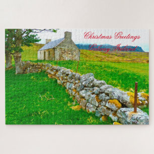 Oude Ierse cottage Galway Ierland. Legpuzzel