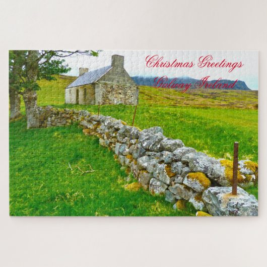 Oude Ierse cottage Galway Ierland. Legpuzzel (Horizontaal)