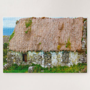 Oude Ierse cottage Galway Ierland. Legpuzzel