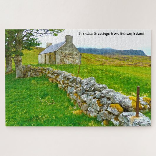 Oude Ierse Cottage Galway Ierland. Legpuzzel (Horizontaal)