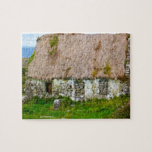 Oude Ierse cottage Galway Ierland. Legpuzzel (Horizontaal)