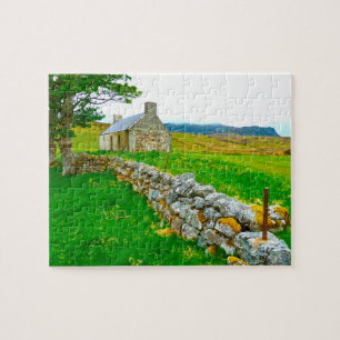 Oude Ierse cottage Galway Ierland. Legpuzzel