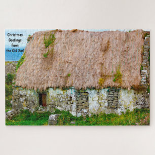 Oude Ierse cottage Galway Ierland. Legpuzzel