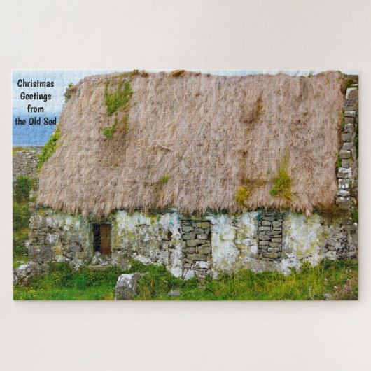 Oude Ierse cottage Galway Ierland. Legpuzzel (Horizontaal)