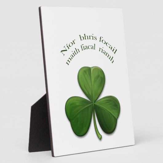 Oude Ierse gezegden over Ierse ontwerpproducten Fotoplaat (Zijkant)