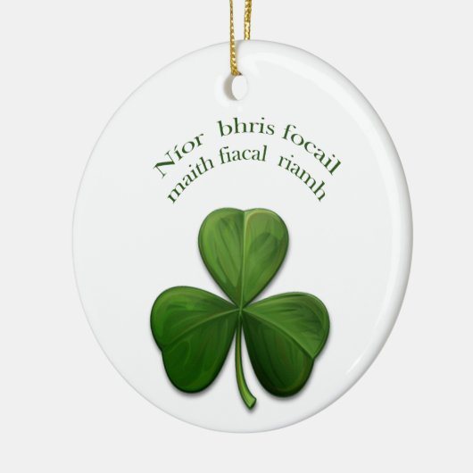 Oude Ierse gezegden over Ierse ontwerpproducten Keramisch Ornament (Links)