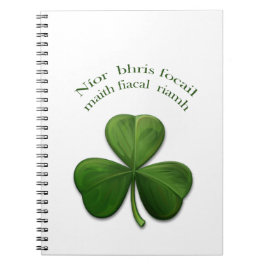 Oude Ierse gezegden over Ierse ontwerpproducten Notitieboek