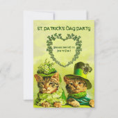 OUDE IERSE KATTEN MET ST.PATRICKSFEESTJE KAART (Voorkant)