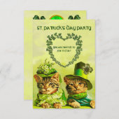 OUDE IERSE KATTEN, ST.PATRICKS DAG FEESTJE KAART (Voorkant / Achterkant)