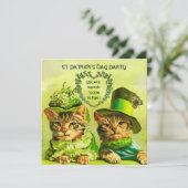 OUDE IERSE KATTEN, ST.PATRICKS FEestPARTY Kaart (Staand voorkant)