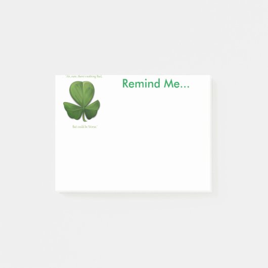 Oude Ierse Spreuk. Herinner me Notities Post-it® Notes (Voorkant)