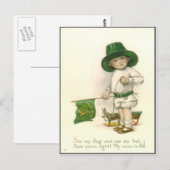 Oude Ierse St. Patrick's Day ansichtkaart Briefkaart (Voorkant / Achterkant)