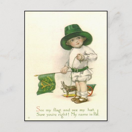Oude Ierse St. Patrick's Day ansichtkaart Briefkaart (Voorkant)
