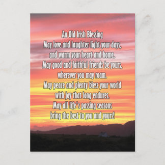 Oude Ierse zegen Briefkaart