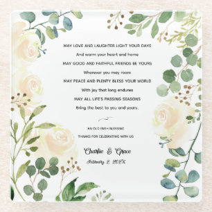 Oude Ierse zegen en weddenschap Greenery Glazen Onderzetter