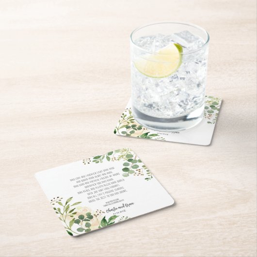 Oude Ierse zegen en weddenschap Greenery Kartonnen Onderzetters (Insitu)