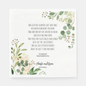 Oude Ierse zegen en weddenschap Greenery Servet (Voorkant)