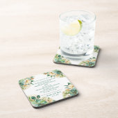 Oude Ierse Zegen op Goudstof en Rozen Bier Onderzetter (Rechterzijde)