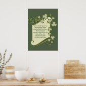 Oude Ierse zegen Poster (Keuken)
