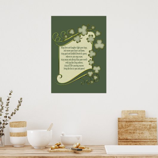 Oude Ierse zegen Poster (Keuken)