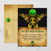 Oude Ierse zegen voor geluk perkament / vlinder Briefkaart (Voorkant / Achterkant)