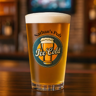 Oude Ijs Koude Bier Aangepaste Naam of Tekst Glas