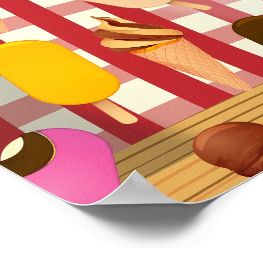 Oude ijs-picknick poster (Hoek)