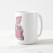 Oude ijs-wagens voor soft serve koffiemok (Voorkant rechts)