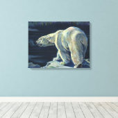 Oude Ijsbeer, Arctische Zeeleven Dieren Canvas Afdruk (Insitu (Houten vloer))