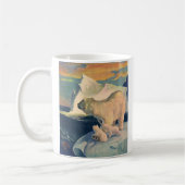 Oude ijsberen op ijsberg, wilde arctische dieren koffiemok (Links)