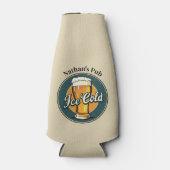 Oude IJskoude Bier Aangepaste Naam of Tekst Flesjeskoeler (Voorkant)