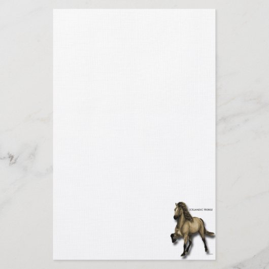 Oude IJslandse paard Briefpapier (Voorkant)