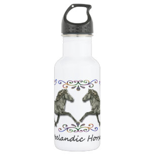 Oude IJslandse paarden Waterfles