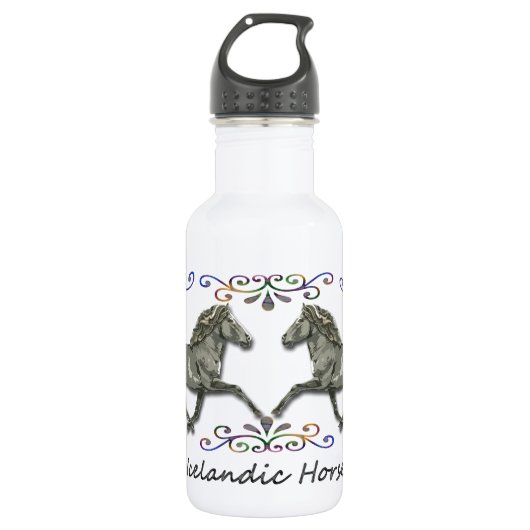 Oude IJslandse paarden Waterfles (Voorkant)
