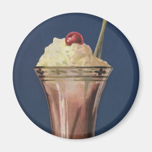 Oude IJsmilkshake, Slagroom & Kers Magneet (Voorkant)