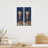 Oude IJsshake, Slagroom en Kers Poster (Keuken)