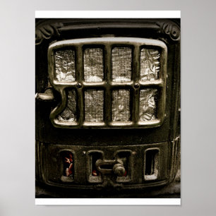 Oude IJzer Parlor Stove Front Poster
