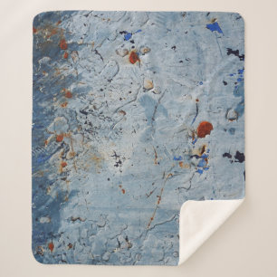 Oude ijzeren blauwe vlek corroderen sherpa deken