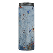 Oude ijzeren blauwe vlek corroderen thermosbeker (Achterkant)