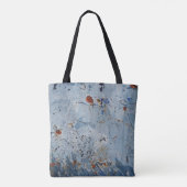 Oude ijzeren blauwe vlek corroderen tote bag (Achterkant)