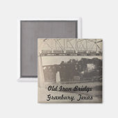 Oude IJzeren Brugmagneet, Granbury, Texas Magneet (Voorkant / Achterkant)