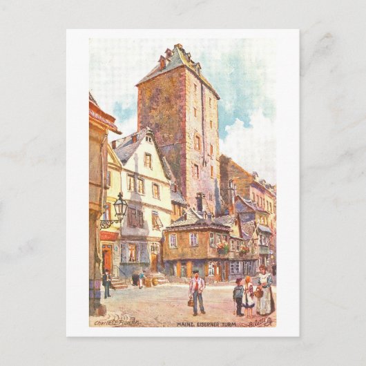 Oude IJzertoren in Mainz, Duitsland Briefkaart (Voorkant)
