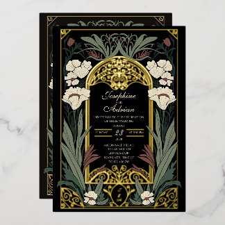 Oude IJzerwerk & Dromerige Art Nouveau Folie Uitnodiging