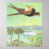 Oude illustratie van Duimelijntje door Elsa Beskow Poster (Voorkant)