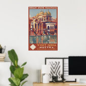 Oude India Mathura Reisposter Indiase Staat Poster (Thuiskantoor)