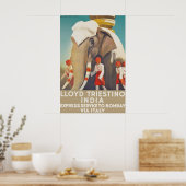 Oude India Reisposter Lloyd Triestino Bombay Poster (Keuken)