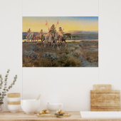 Oude Indianen, Piegans door CM Russell Poster (Keuken)