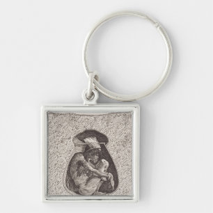 Oude Indiase begraafplaats Sleutelhanger